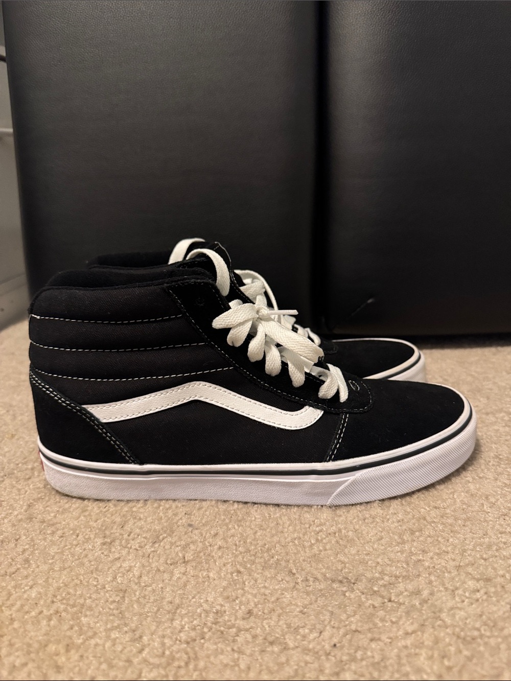 Vans Black and White Sk8-Hi Classic High-Top Sneakers
